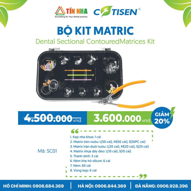 Bộ Kit Matric (Dental Sectional Contoured Matrices kit)